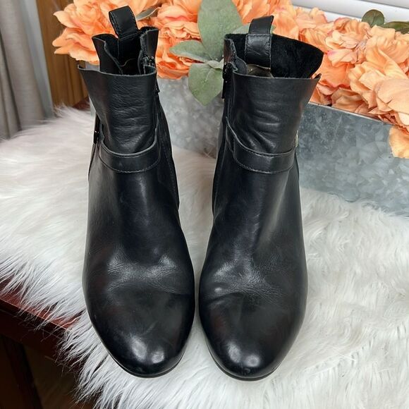 Paul Green KATHY Black Leather Ankle Boots US Sz 9 - Picture 4 of 12